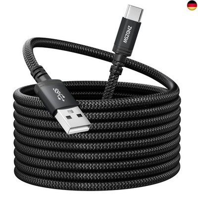 Extra Langes 4M USB C Ladekabel, 3.1A Schnellladekabel, USB anf Typ C Kabel gefl
