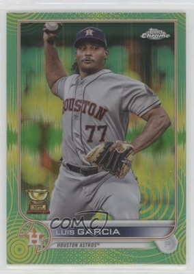 2022 Topps Chrome Sonic Green & Yellow Pulse Refractor 51/99 Luis Garcia #12 7m3