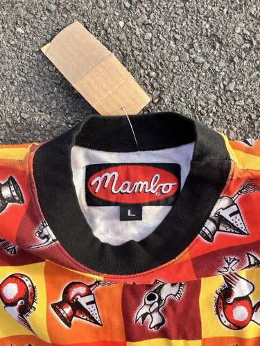 Vintage MAMBO Loud Tee Orange Red Yello helmet Skulls Reg Mombassa Design 1996 - Picture 7 of 11