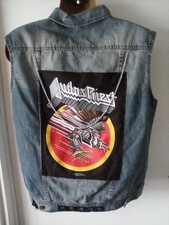 JUDAS PRIEST  INSPIRED MENS  JACKET,  LICENSED PATCHES .LARGE ONE OFF