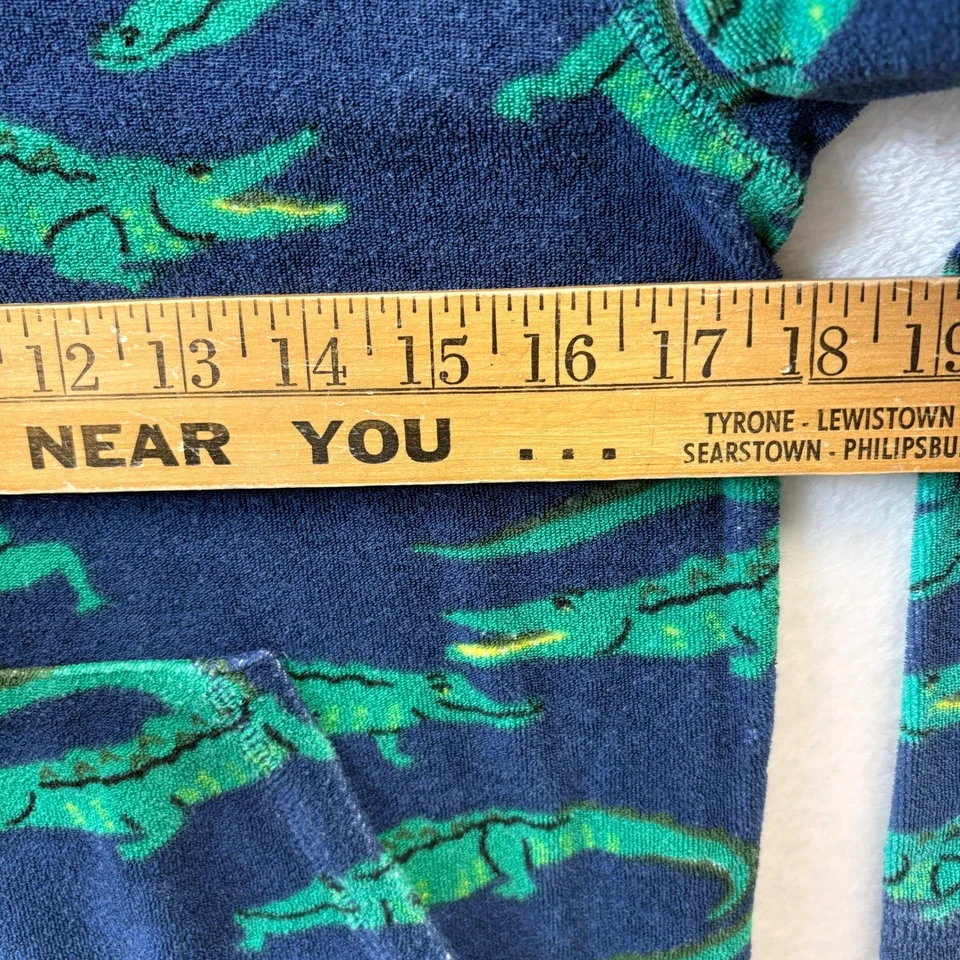 Mini roupão de banho BODEN masculino pano terry crocodilo com capuz cobertura 9-10 anos - Imagem 4 de 4