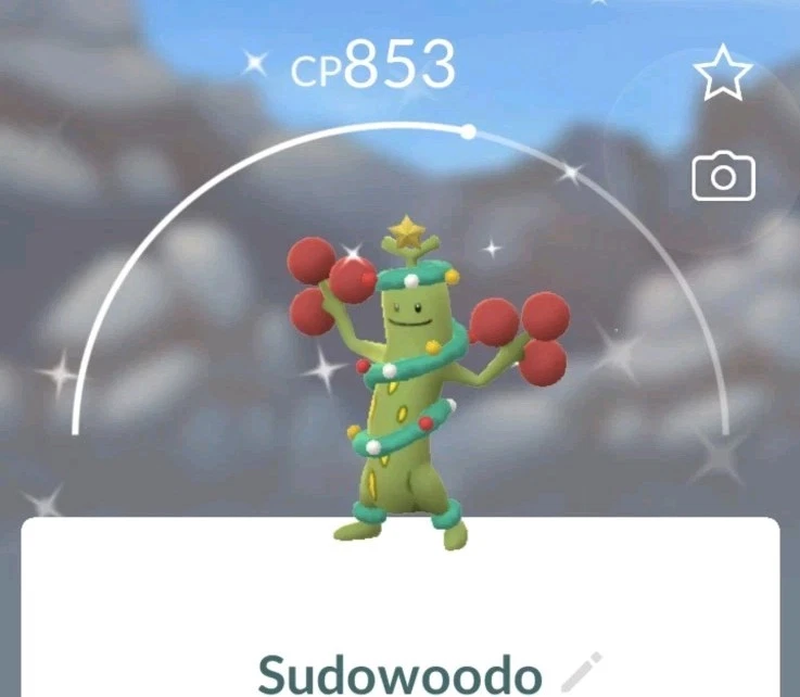 Pokèmon Go Shiny Christmas Sudowoodo/Costume/Registrato/Non Registrato Tr@de