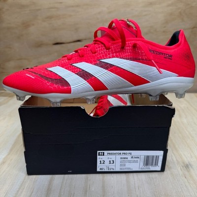 NEW adidas Predator Pro FG Red White Soccer Cleats Mens Sz 12 ID3856
