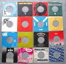 16 x VINTAGE VINYL 7" RECORD COVERS SLEEVES VARIOUS / RARE Job lot All Excellent