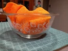 Vintage Pyrex Clear Glass Mixing Bowl With Floral Pattern