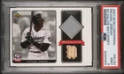 2001 UD CENTENNIAL MICHAEL JORDAN SALUTE GAME USED DUAL RELIC PSA 9 MINT