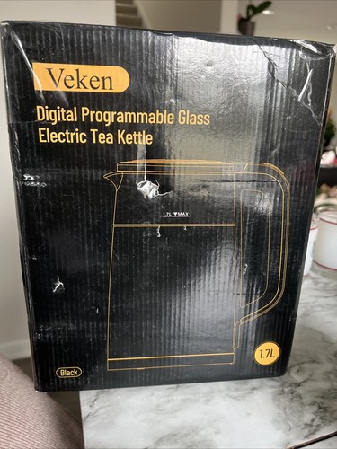 Veken Digital Programmierbarer Elektrischer Teekessel aus Glas BPA 1,7 Liter
