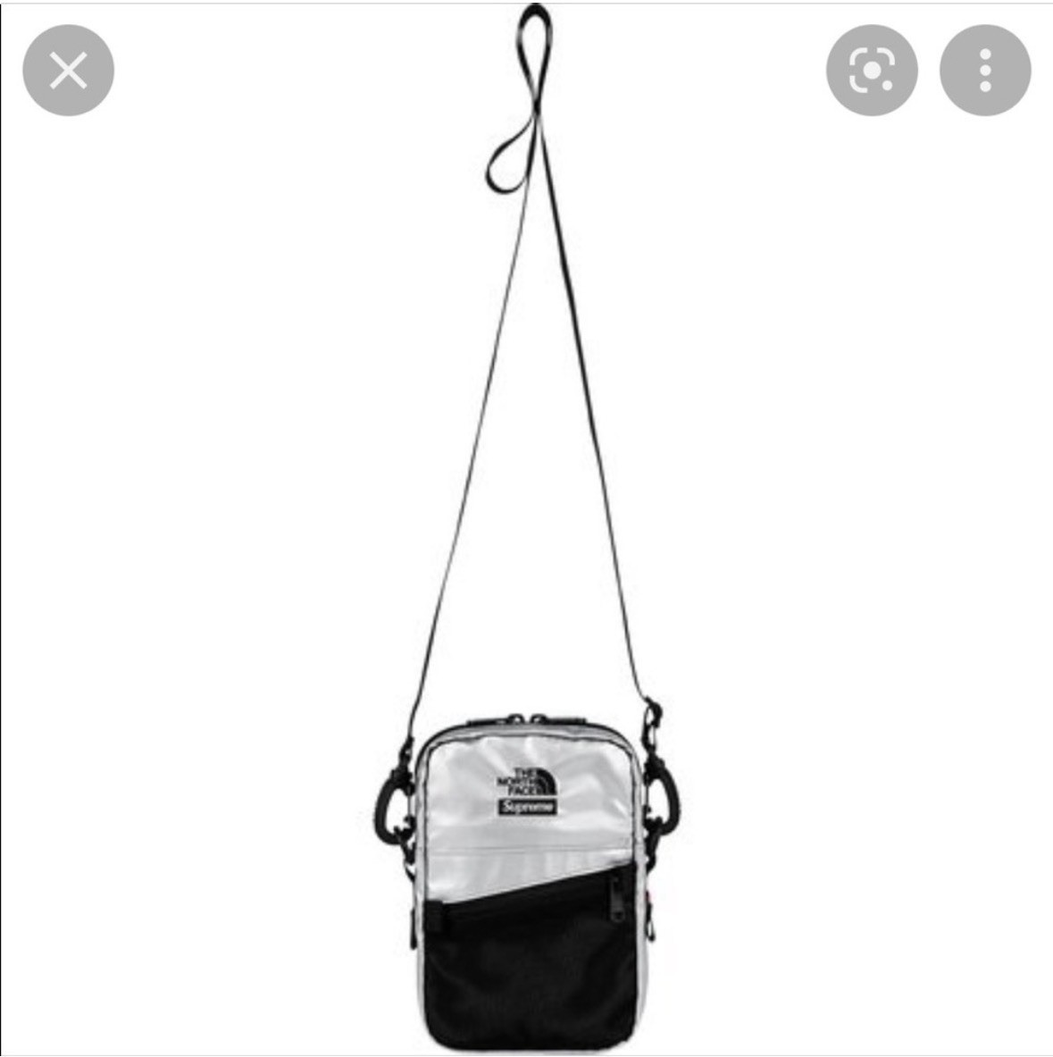 Supreme x The North Face Metallic Shoulder Bag Silver SS18