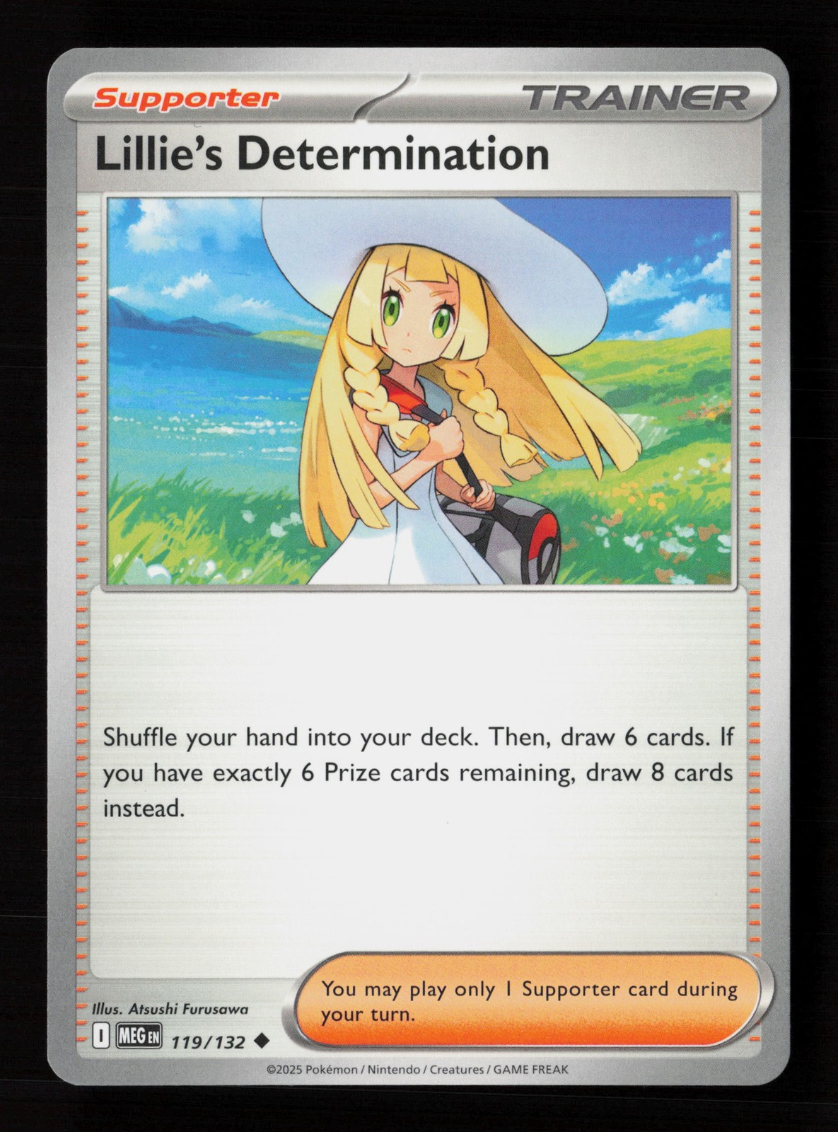 Lillie's Determination 119/132 Mega Evolution Pokemon Card -