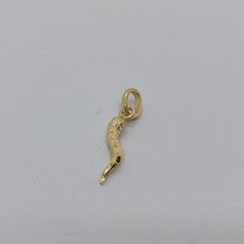 CIONDOLO PORTAFORTUNA CORNETTO IN ORO GIALLO 18KT 0.5 GR. (8056)