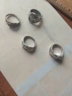 Lot Of 4 Spoon Rings, 3 Are Sterling, Gorham, Wallace...