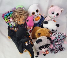 Ty Plushie Lot 13 Stuffed Animals Beanie Boos Babies TMNT w/ Tags Vintage