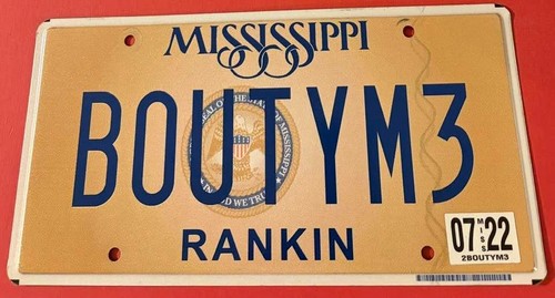 BOUTYM3 Vanity License Plate About Time 3
