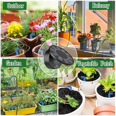 TRJZWA Solar Bewässerungssystem Bewässerung mit10m Bewässerung Tropfschlauch DE