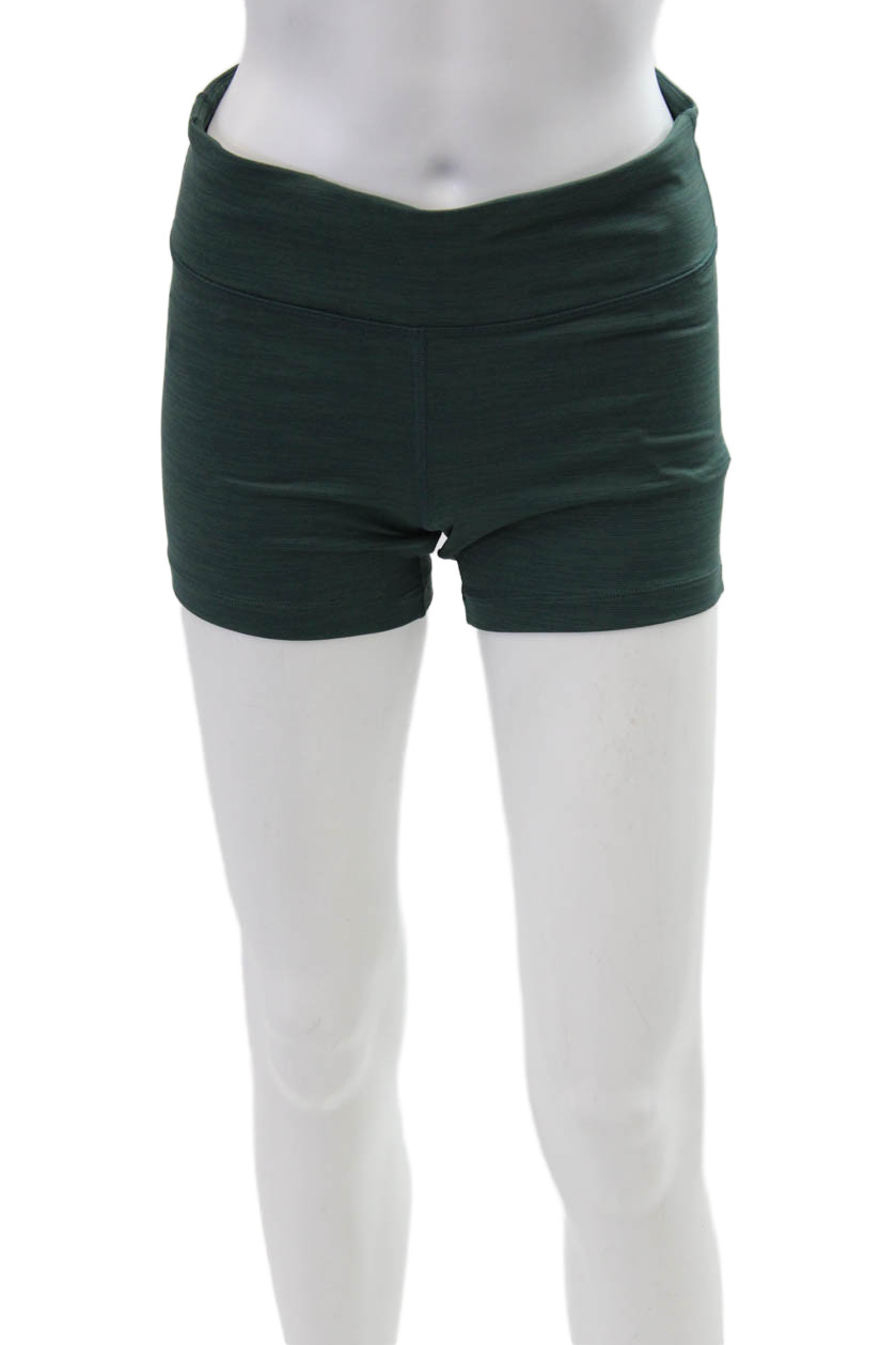 Outdoor Voices Womens Mid Rise Stretch Knit Short Shorts Green Size MediumFree Shipping in US $100+ Orders | $6.95 Orders Below