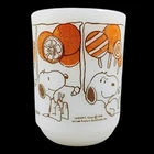 VTG 1958 Snoopy Sweet Dreams Orange Ice Cream Fire King Anchor Milk Glass Mug