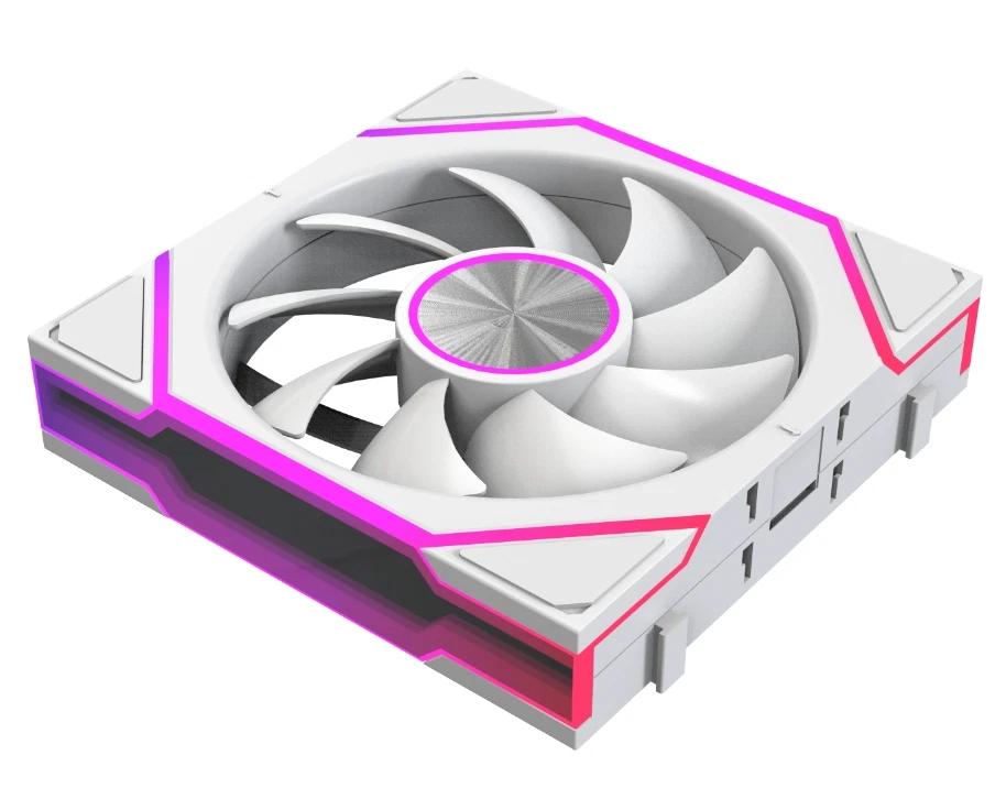 3 Pack RGB Lüfter 120mm 4Pin PWM Silent Computer PC Kühler Lüfter Weiß - Bild 2 von 3