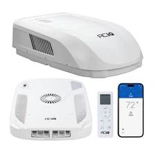 15000 BTU RV Air Conditioner Heat Pump Non-Ducted Rooftop Camper AC Unit - White