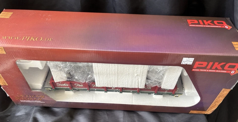 Vintage PIKO G Scale Christmas Tree Express Low-Side Gondola Car #38762 NEW - Image 4 of 4