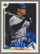 Autographed 1991 Upper Deck Cory Snyder - White Sox