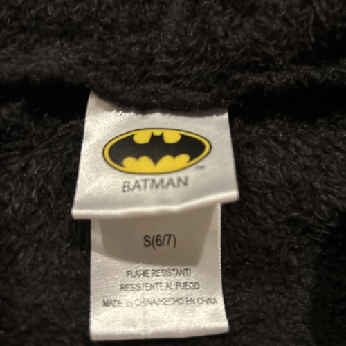 Batman Bruce Wayne Boy's Hooded Minky Fleece Bathrobe (S) 6/7 - Picture 3 of 4