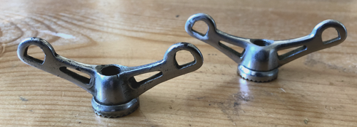 Raleigh R.R.A Front Hub Wing Nut Pair, 1940s/50s, VGC - Picture 2 of 7