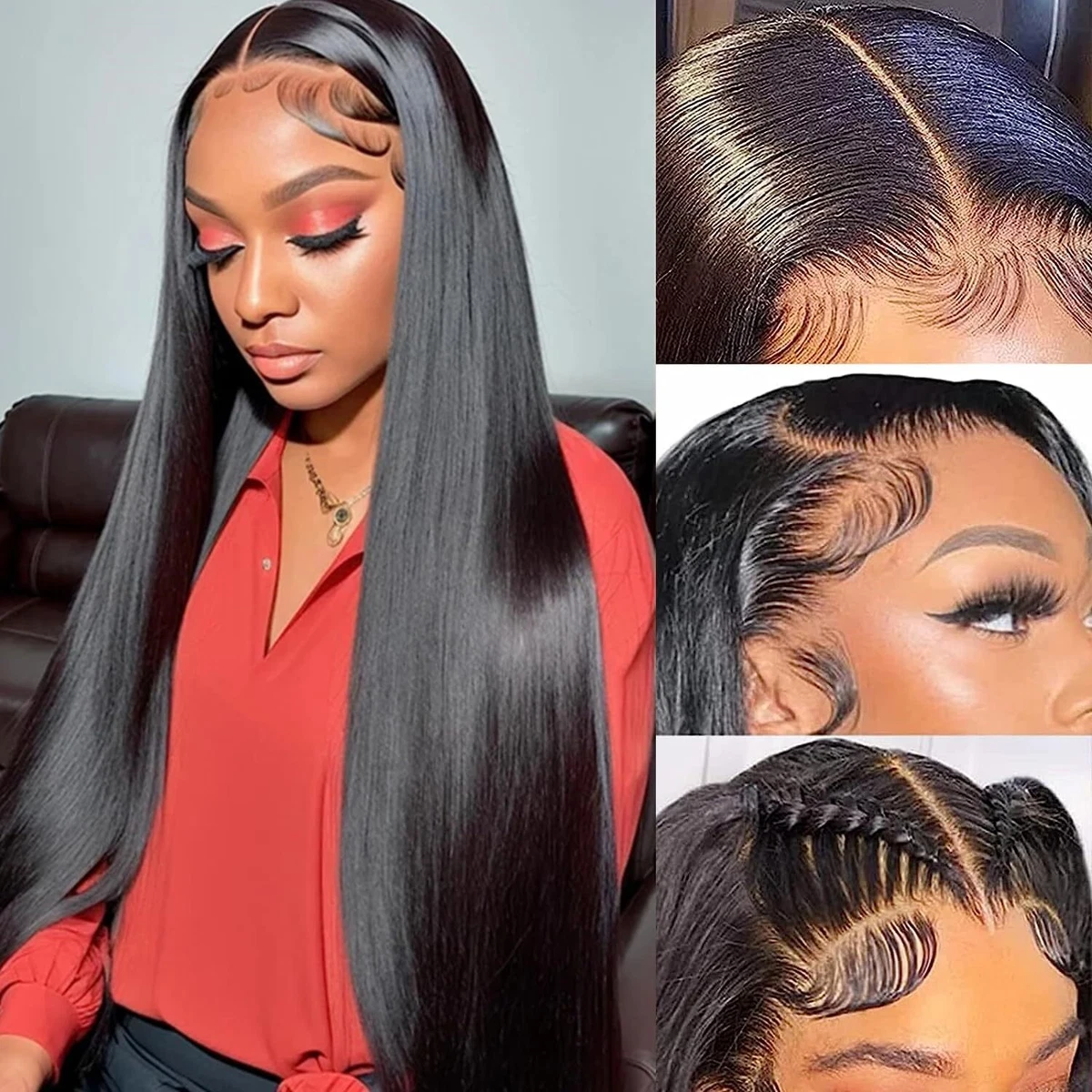 5x4.5 Silk Base Full Lace Human Hair Wig Pre Plucked Silk Top Full Lace Wig