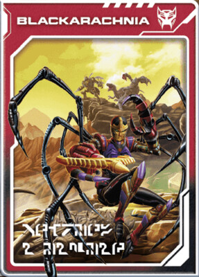 TRANSFORMERS KINGDOM BLACKARACHNIA WAVE 1 GOLDEN DISK CARD