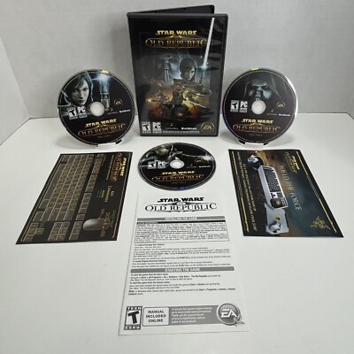 Star Wars The Old Republic PC Game DVD-ROM EA 2011 Complete w/ 3 Disc & Manual