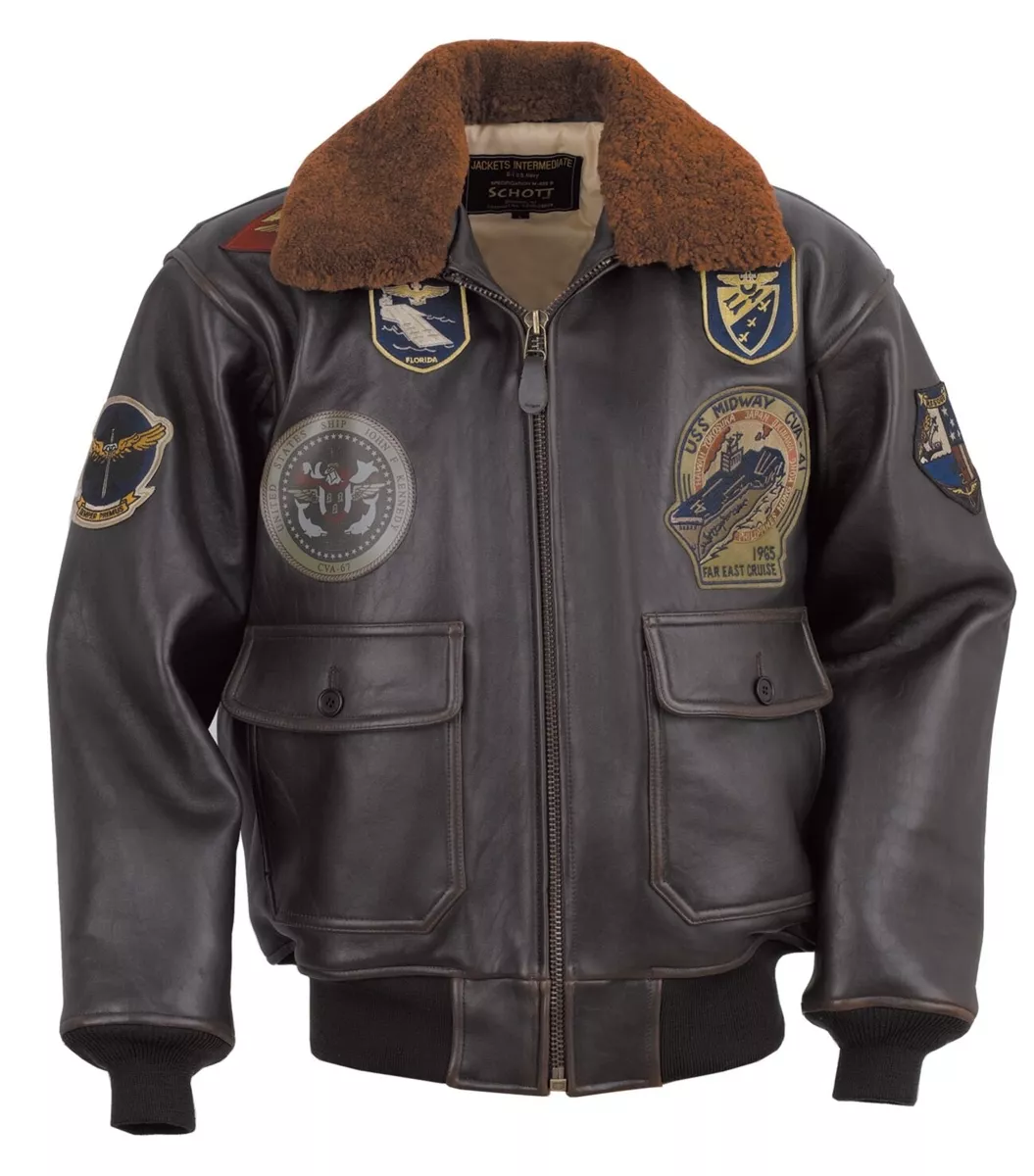 Schott g1 leather best sale jacket