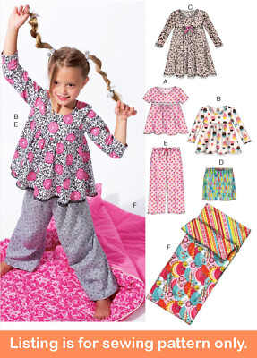 SEWING PATTERN - Sew Girls Sleepwear - Pajamas Nightgown Sleeping Bag Tween 6643