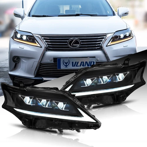 Faros LED VLAND FULL para Lexus RX 350 450H 2013-2015 con secuencia DRL azul - Imagen 1 de 12