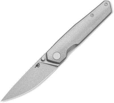 Bestech Knives VK-KUZE Framelock Gray Titanium Folding MagnaCut Knife T2504B