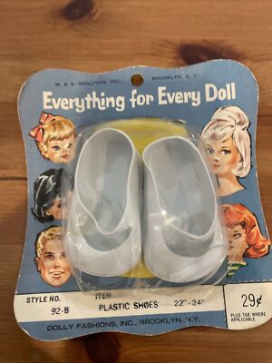 EVERYTHING FOR EVERY DOLL VINTAGE PLASTIC DOLL SHOES