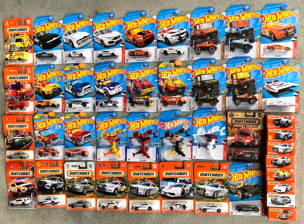 Matchbox Hot Wheels Emergency Fire Police Vehicles New Cars 03/15  