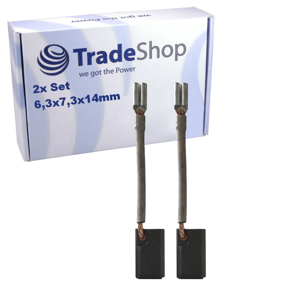 vhbw 2 x koolborstel motorhoutskool schuurkool 6,5 x 7,5 x 12 mm compatibel met Hitachi DH14VN, DH18VB, DH20PB, DH22PG, DH24PB3 elektrisch gereedschap