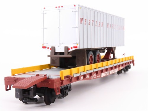 S Scale S-Helper Service Showcase Line 00310-6 WM Flat Car #7002 w/ Trailer - Picture 6 of 12