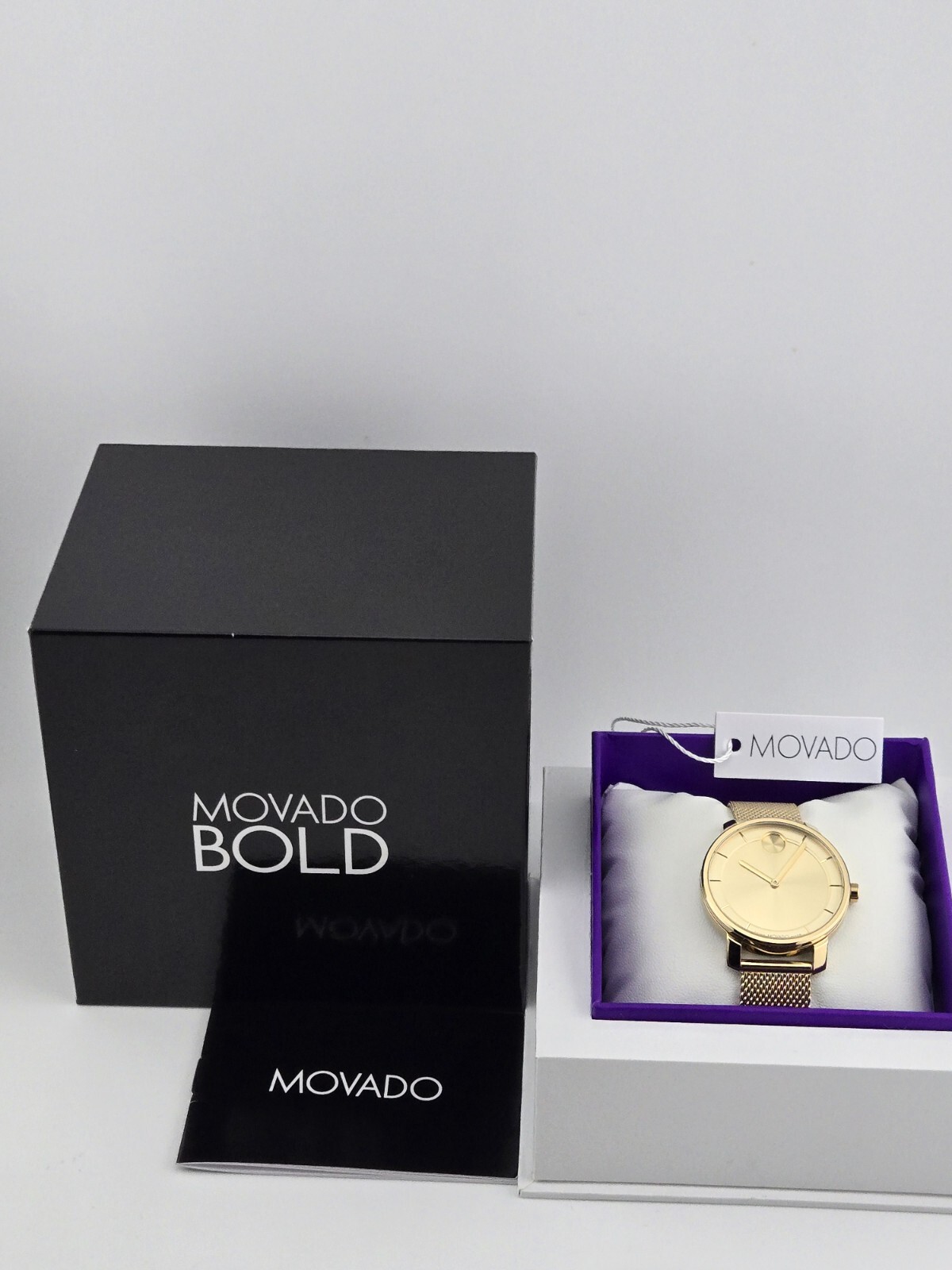 Movado Bold Access Women's Gold Dial Stainless Steel Watch - 3600921 ($695 MSRP)