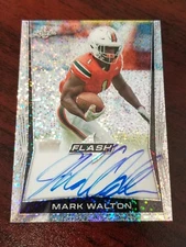 2018 Leaf Flash Aut Mark Walton Miami Cincinnati Bengals Rookie RB
