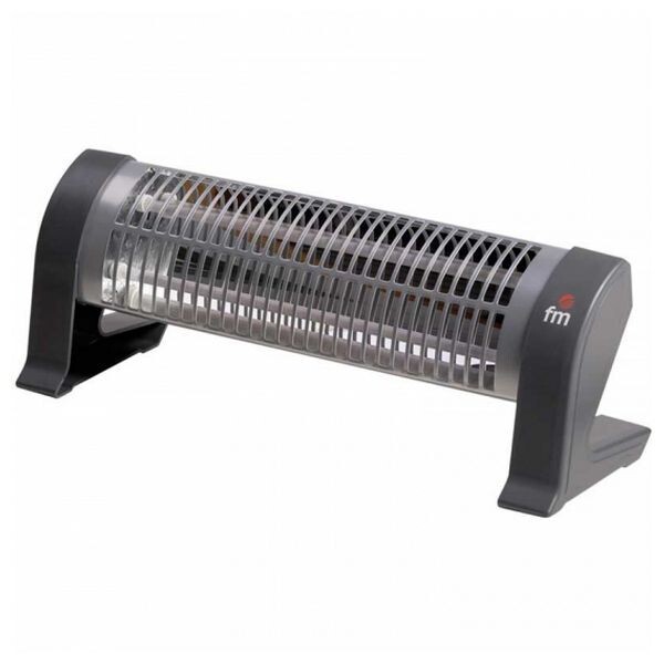 Radiateur électrique d'appoint gris avec 2 niveaux de chaleur réglables