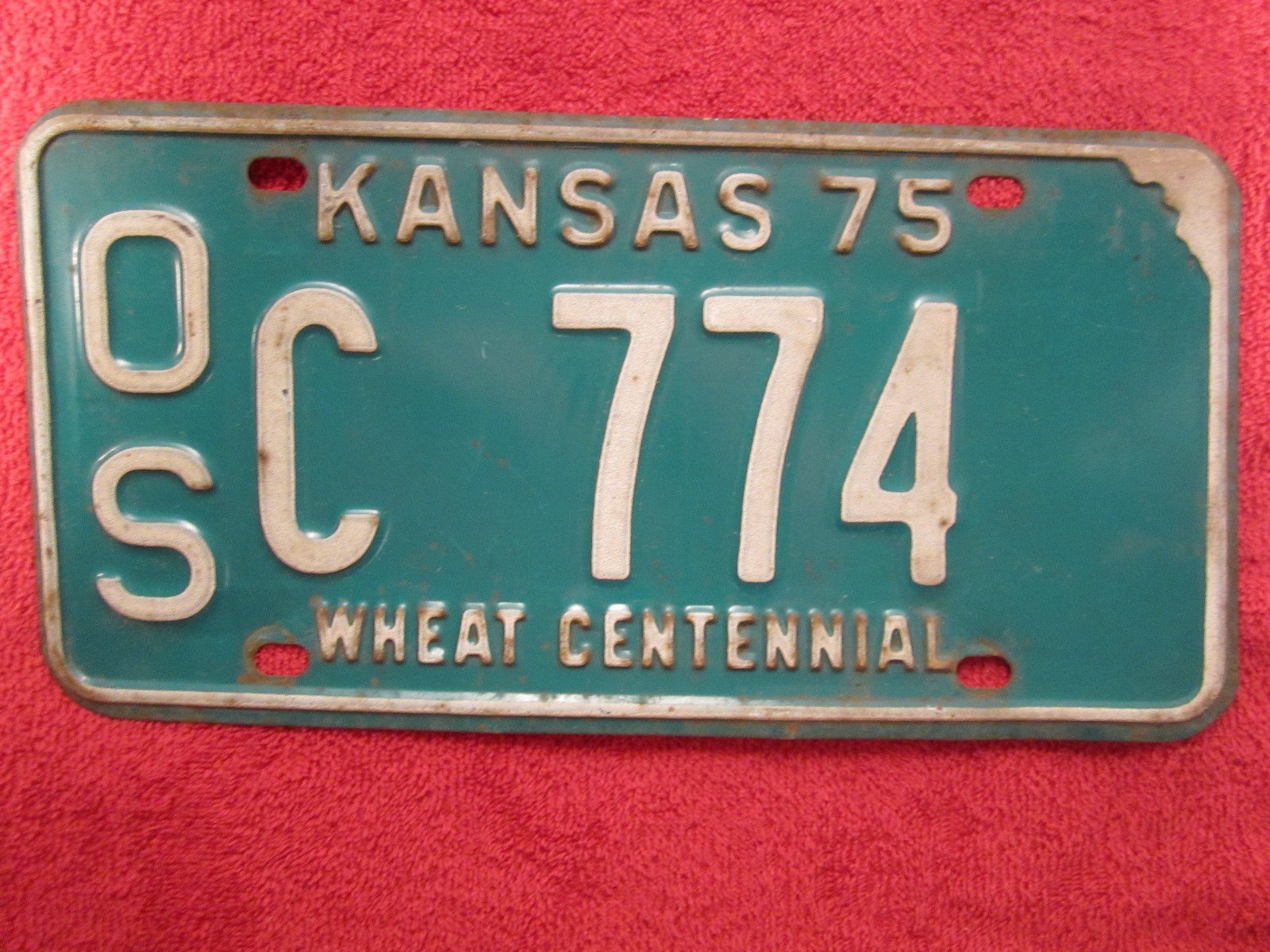 LICENSE PLATE Car Tag 1975 KANSAS OS C 774 Osage County [Z276] | eBay