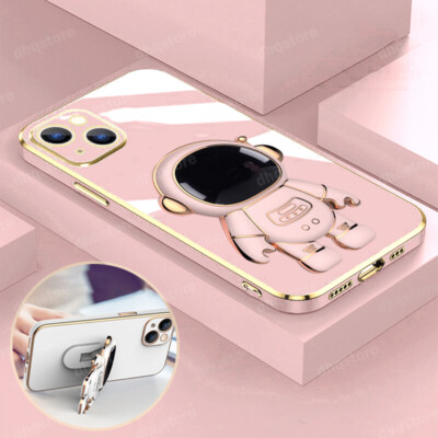 IPhone 13 Pro Max Case With Stand Astronaut Shockproof Hard Case For IPhone 16, 15, 14, 13, 12, 11 Pro Max - Multicolor IPhone 13 Transparent Case - Foto 2