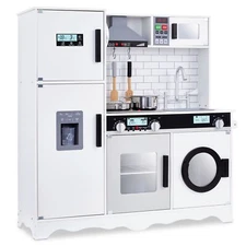 Lil' Jumbl Kitchen Set for Kids, Pretend Kitchen Playset with Accesories, White