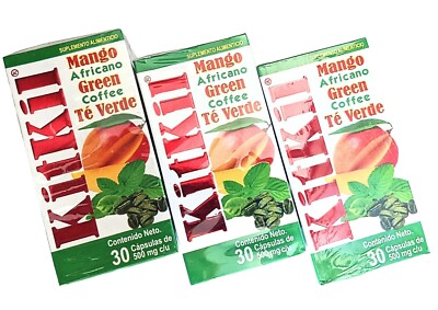 3 PACK! Kitkil with African Mango Green Coffee Green Tea 90 Caps 3 Months Supply