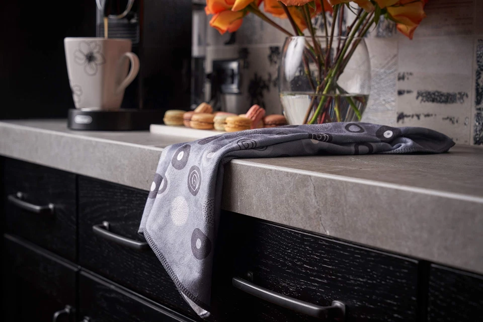 Toalla de cocina 1 paquete 100 % poliéster reciclado toalla para platos cristalería utensilios de cocina... Foto 4 de 4