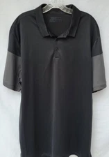 Nike Dri-fit Men's Standard Fit in Colorblock Black & Gray Golf Polo XXL, NWT