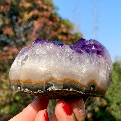 1.14LB Natural Amethyst geode quartz cluster crystal specimen Healing - Picture 14 of 24