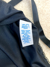 2 VTG Olga & Wandermaid 1980s Full Slip Black White Lace 34 A Antron Nylon