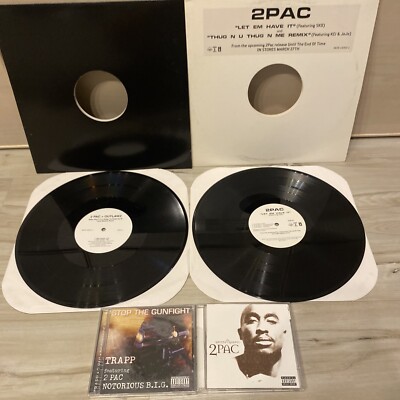 2Pac CD Vinyl Lot - Ghetto Gospel Import Let Em Have It Baby Don t Cry Trapp