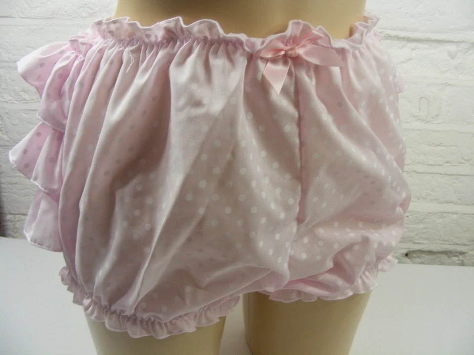 ADULTO BEBÉ SISSY rosa volantes cubierta pañal bragas disfraz cosplay forro opcional Foto 2 de 4